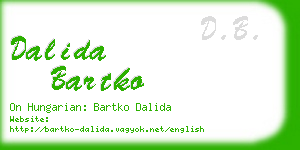 dalida bartko business card